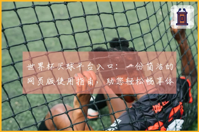 世界杯买球平台入口：一份简洁的网页版使用指南，助您轻松畅享体育精彩